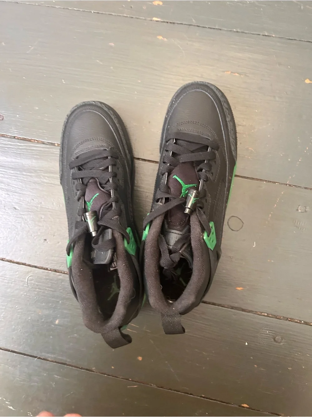 Nike Jordan Spizike Low GS Black Anthracite Pine Green FQ3950-003 Size 6Y EUC